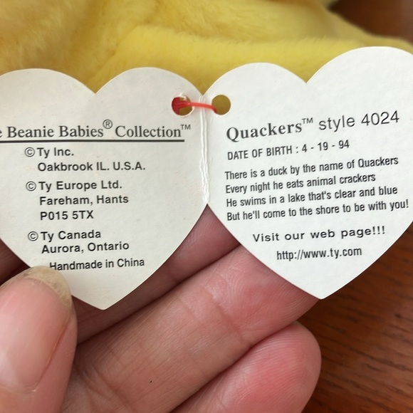 1993 AND 1995 TY BEANIE BUDDY QUACKERS & 2 BEANIE BABY QUACKERS - Picture 8 of 17